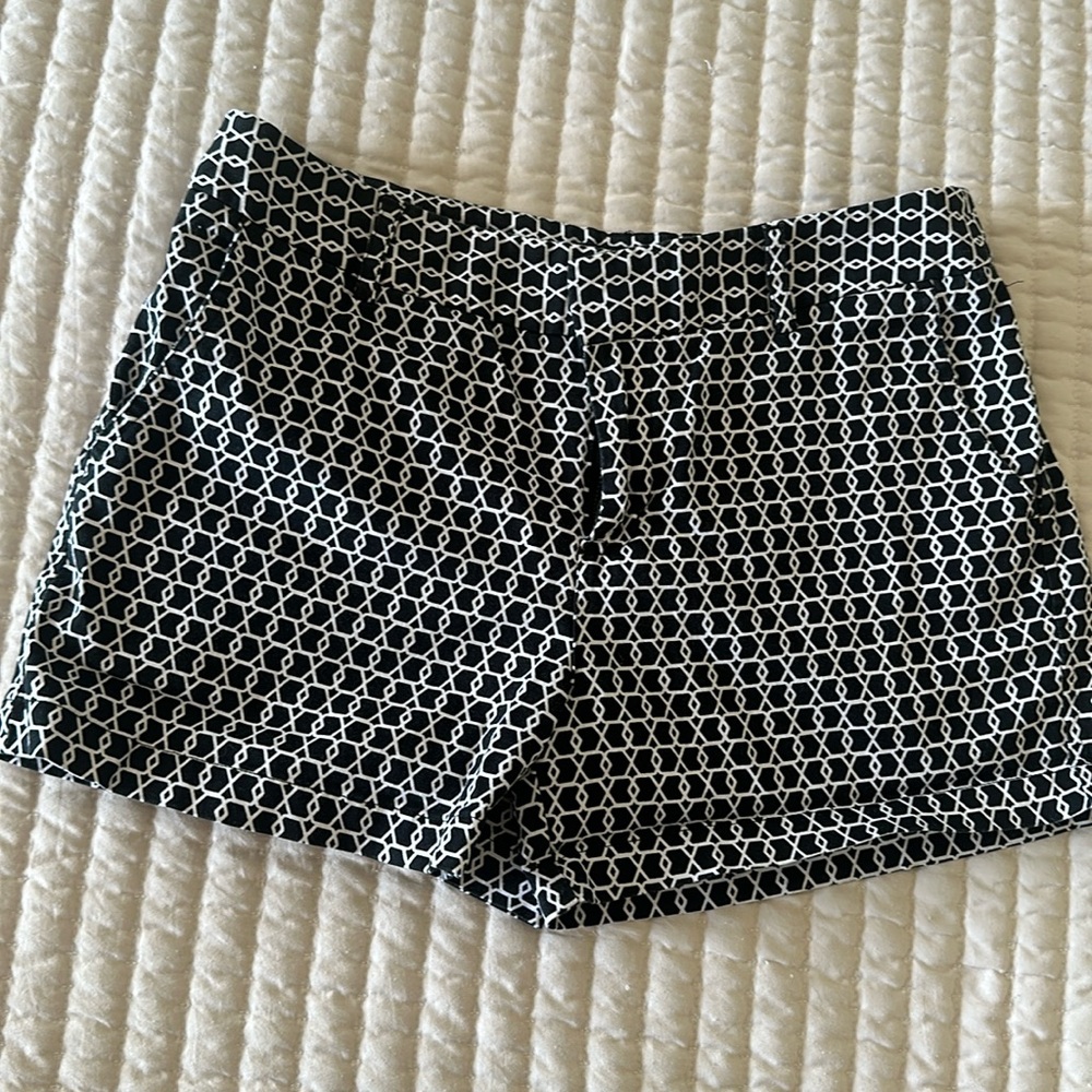 Black and white shorts